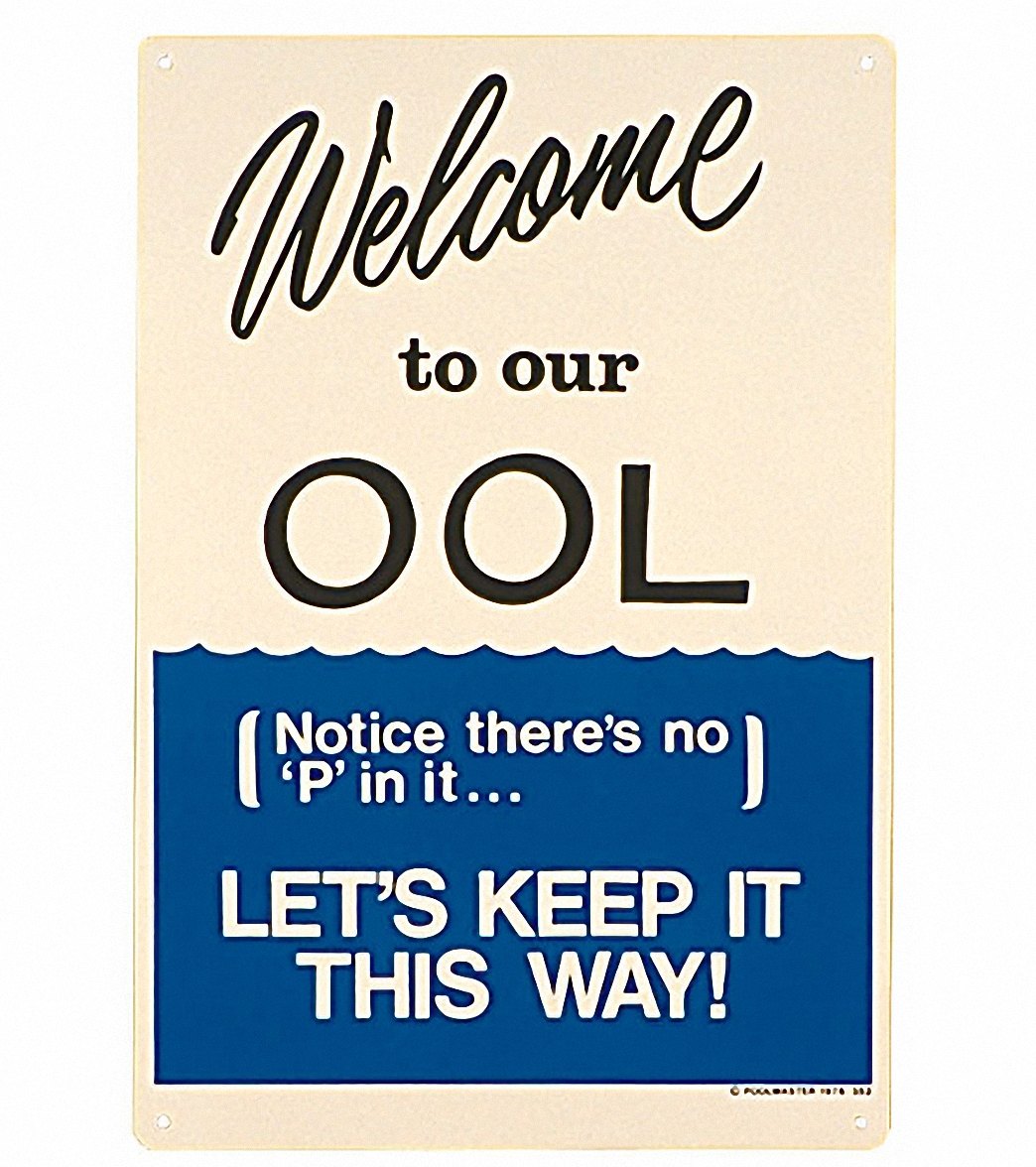 Poolmaster No Peeing Sign