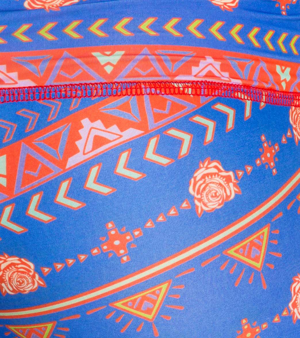 Teeki Choose Roses Blue Yoga Leggings