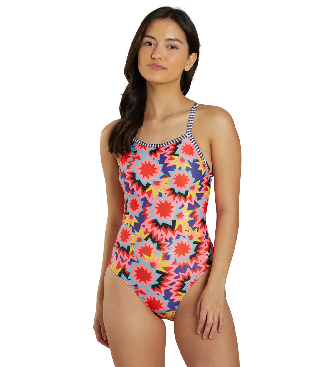 Dolfin Uglies Women's V-2 Back One Piece Swimsuit Kaboom