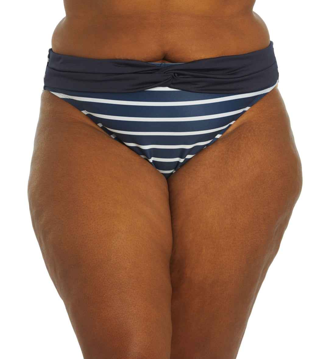 Dolfin Aquashape Women's Print Contemporary Knot Front Bikini Bottom