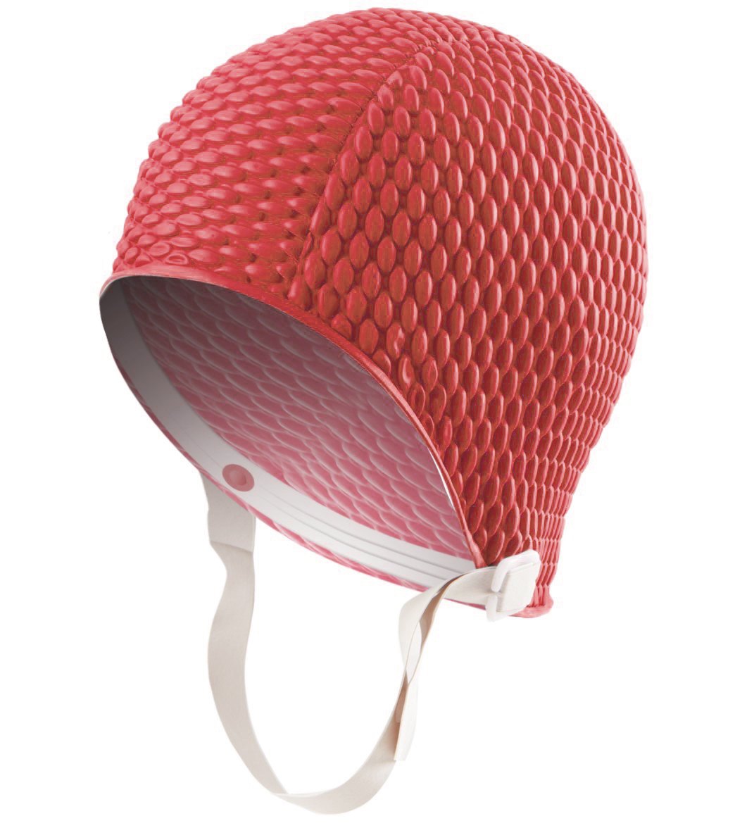 Sporti Bubble Swim Cap with Chin Strap