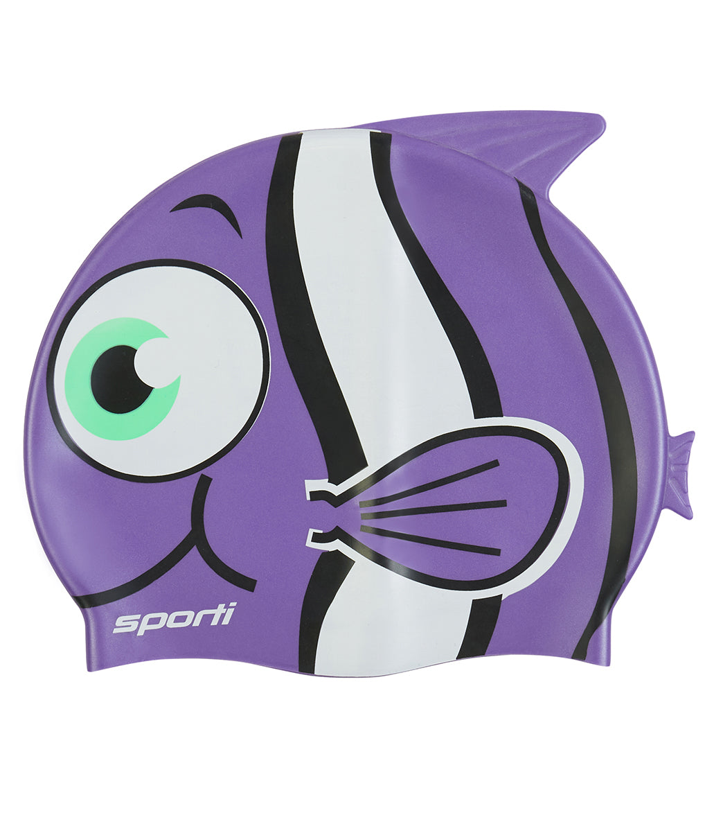 Sporti Cartoon Clownfish Silicone Swim Cap Jr.