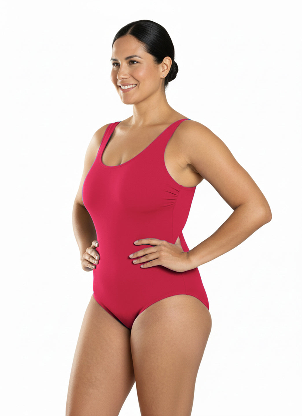 Dolfin Women's Aquashape Solid Moderate Scoop Back One Piece Swimsuit