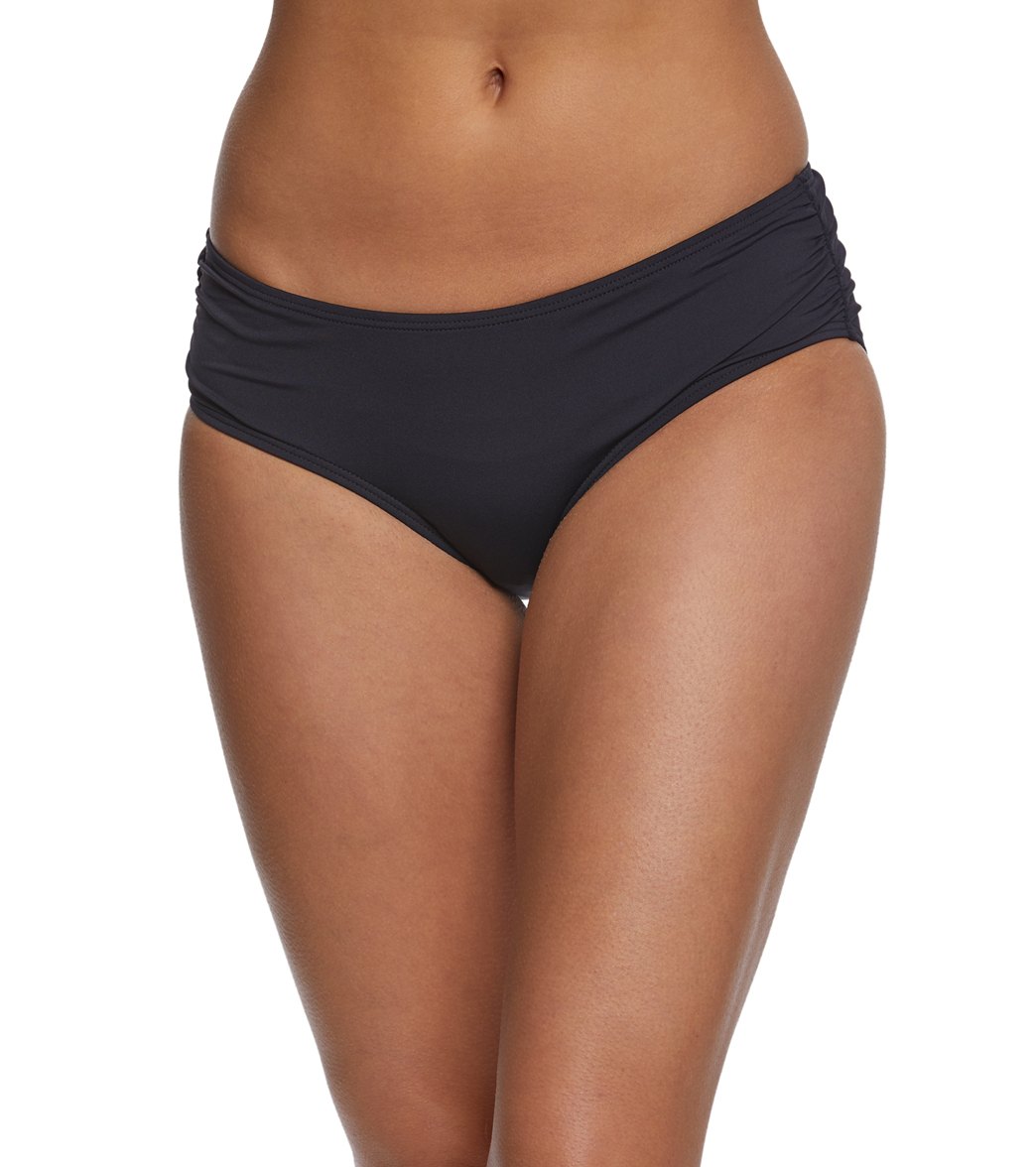 Coco Reef Classic Solid Side Shirred Bikini Bottom