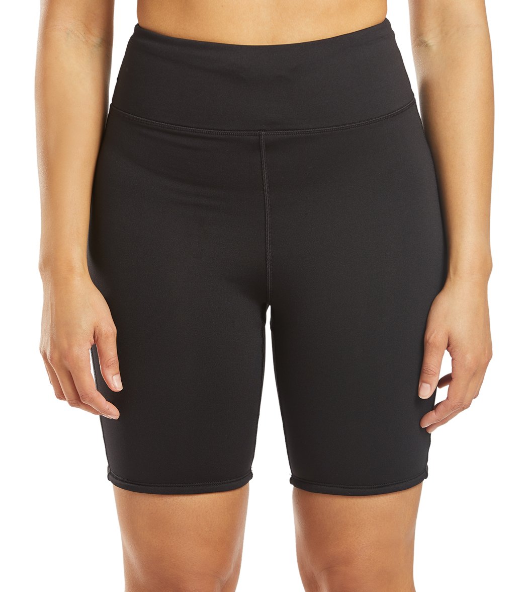 Beach House Solid Pace High Waisted Swim Biker Short