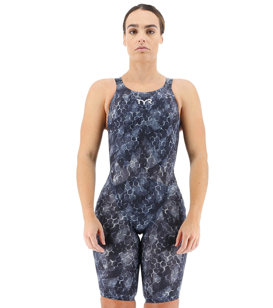 TYR Women's Avictor 2 Supernova Open Back Comfort Straps Flex Hip Tech Suit Swimsuit