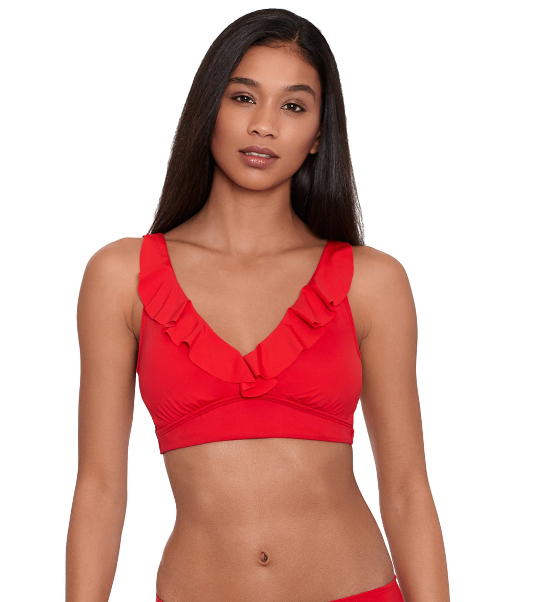 Lauren Ralph Lauren Women's Beach Club Solids Ruffle Underwire Bikini Top