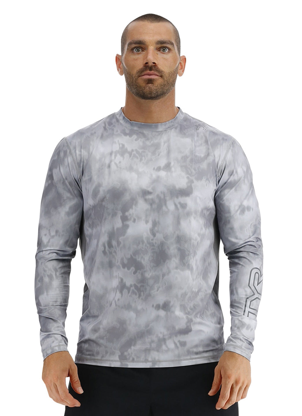 TYR Men's Turbulent SunDefense Long Sleeve UPF 50+ Swim Shirt