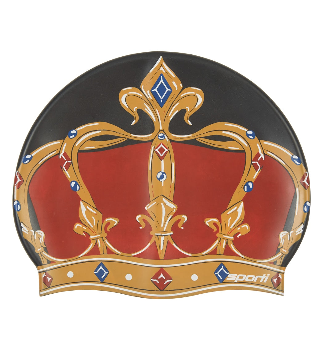 Sporti Royal Crown Silicone Swim Cap Jr.