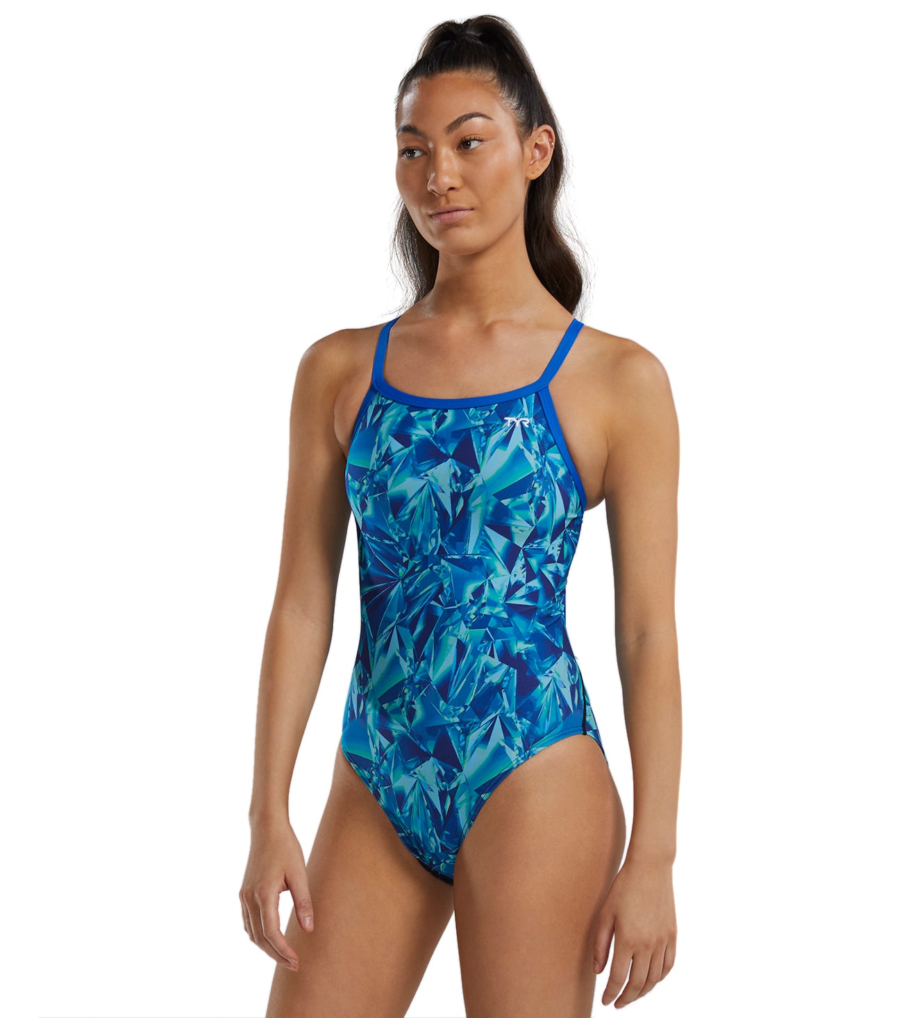 TYR Women's Crystalized Durafast Elite Diamondfit One Piece Swimsuit
