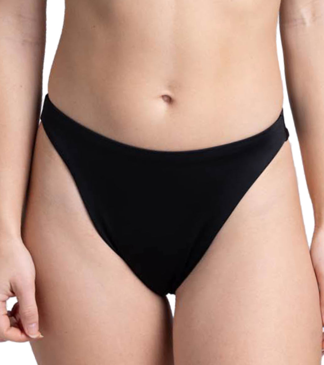 JOLYN Women's Mandy Solid Cinch Detail French Cut Bikini Bottom