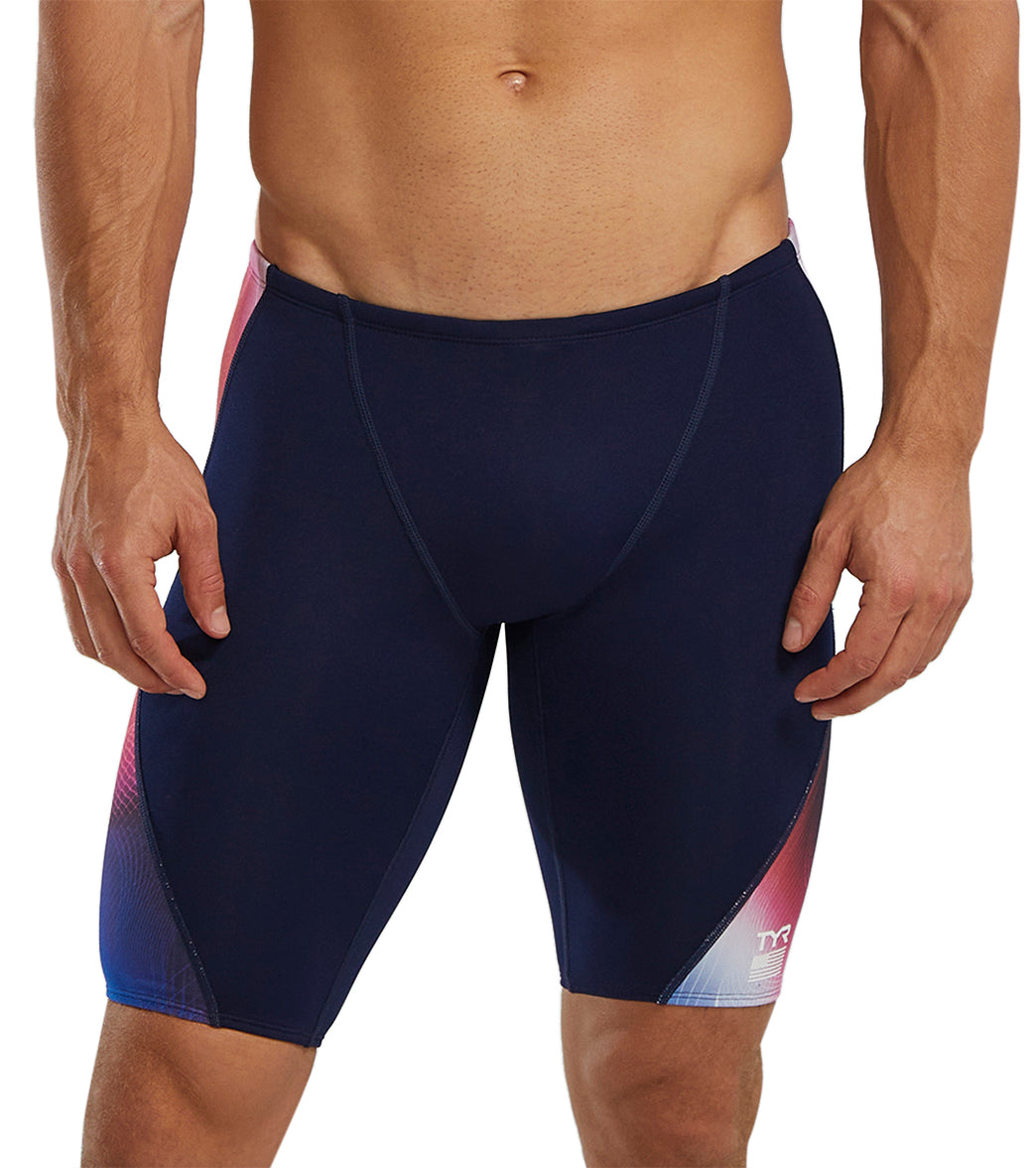 TYR Men's Unwaver Large Logo Jammer Swimsuit