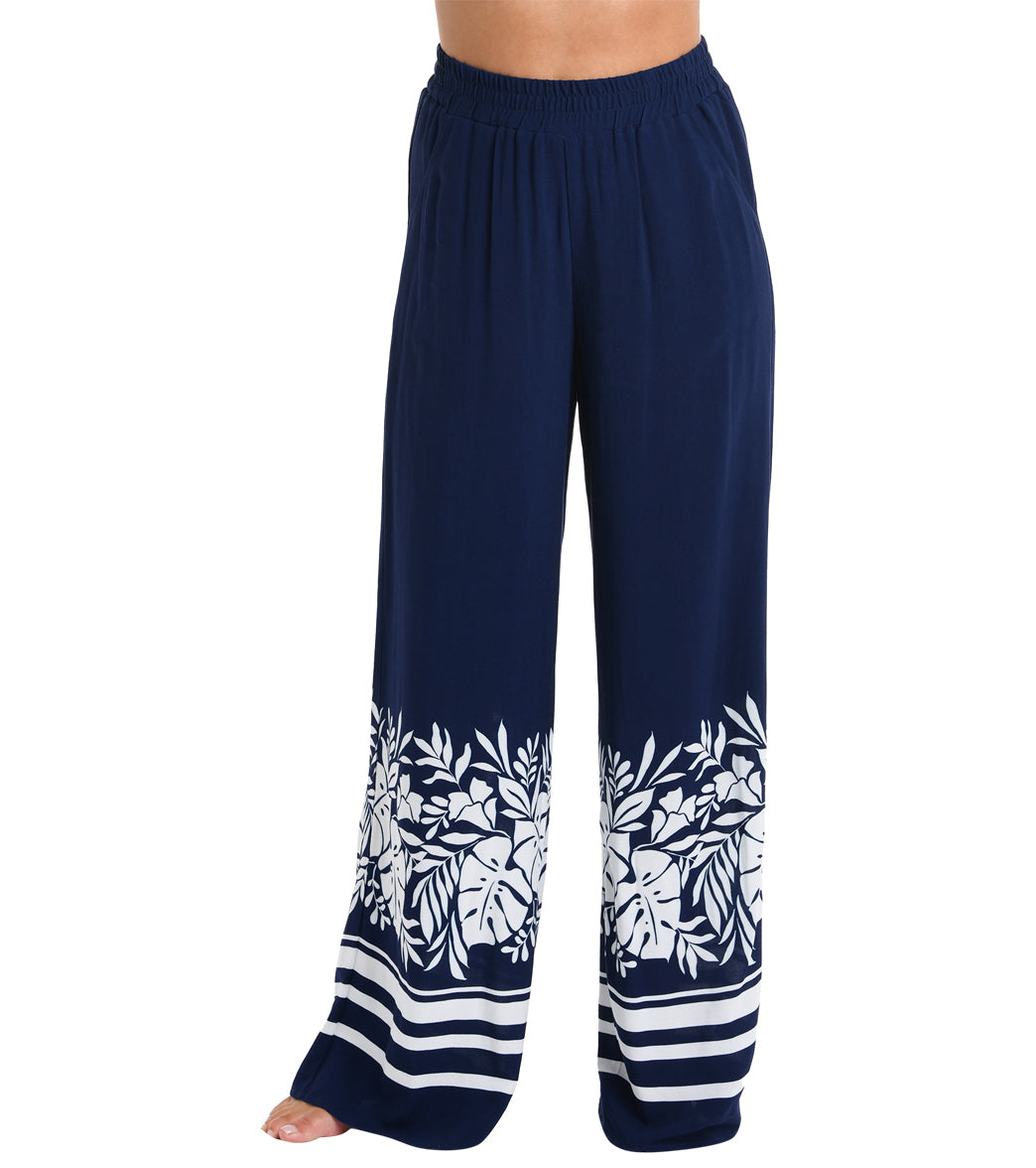 La Blanca Women's Beach Bungalow Palazzo Cover Up Pants
