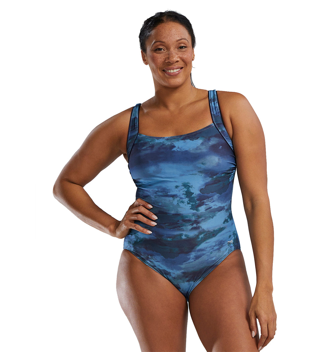 TYR Active Women's Asperus Square Neck Controlfit Durafast Elite One Piece Swimsuit