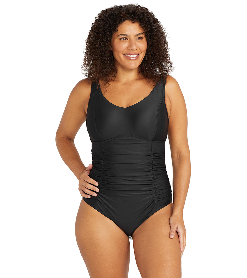 Artesands Woman's Plus Size Hues Raphael Underwire One Piece Swimsuit (E-F Cup)