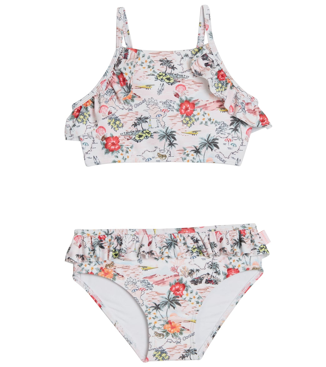 Seafolly Girls' Coast To Coast Two Piece Halter Bikini Set (Baby, Toddler, Little Kid)