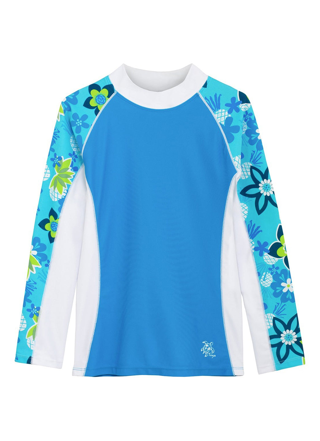 Tuga Girls' Tropical Punch Shoreline Long Sleeve Rash Guard (Baby, Toddler, Little Kid, Big Kid)