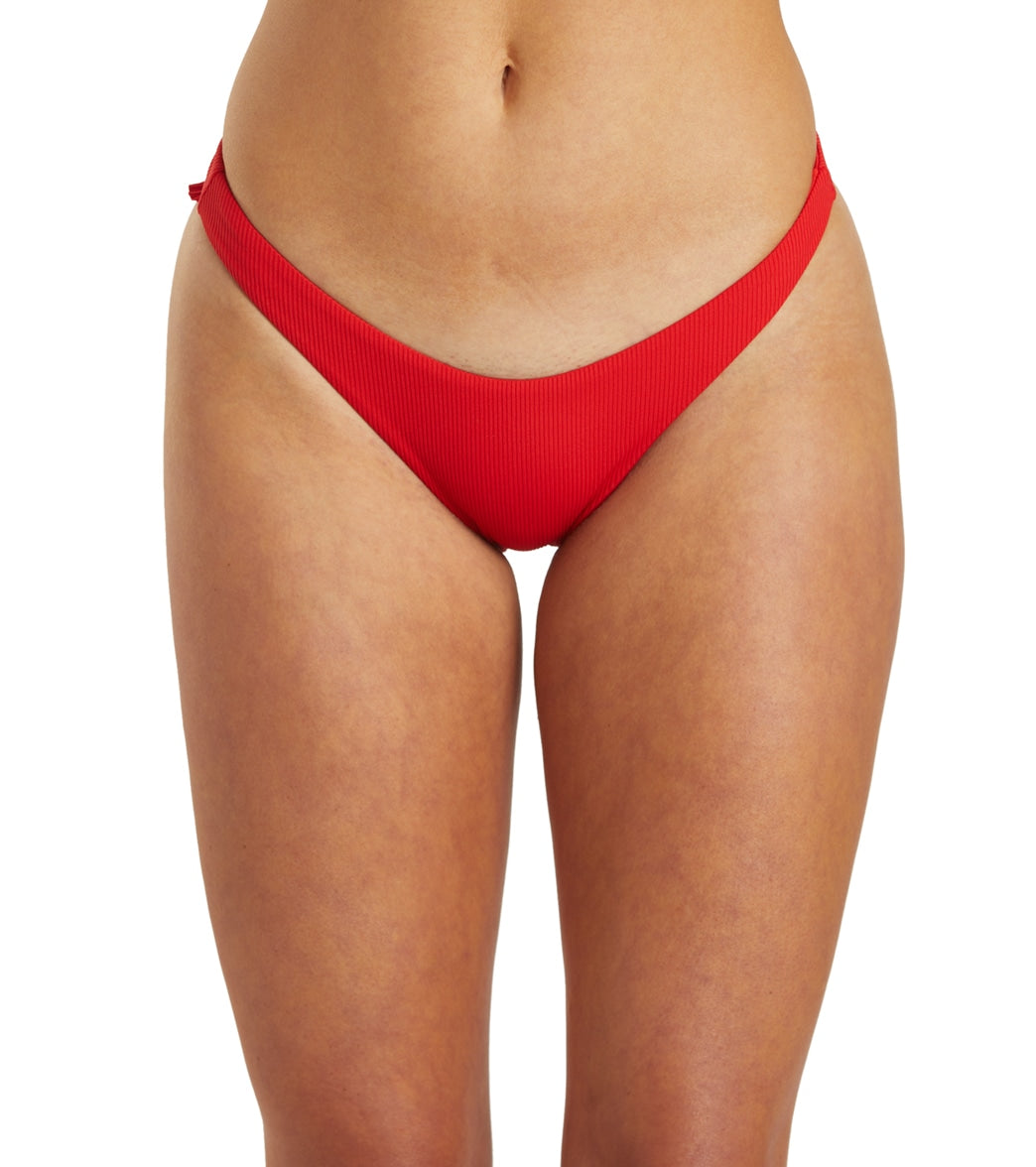 Hurley Women's Baby Rib Ruffle French Bikini Bottom