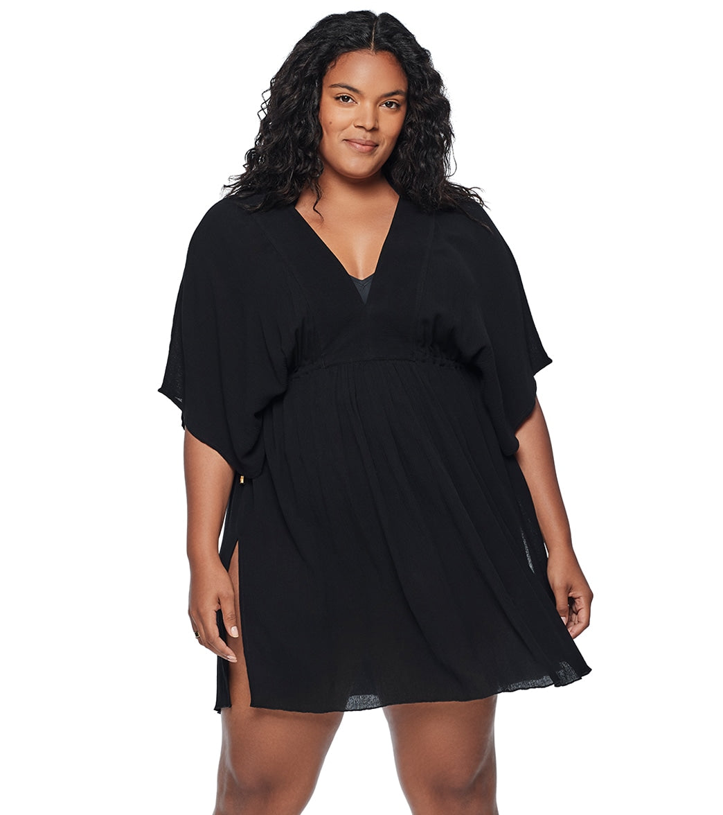 Lauren Ralph Lauren Women's Plus Size Crinkle Rayon Tunic