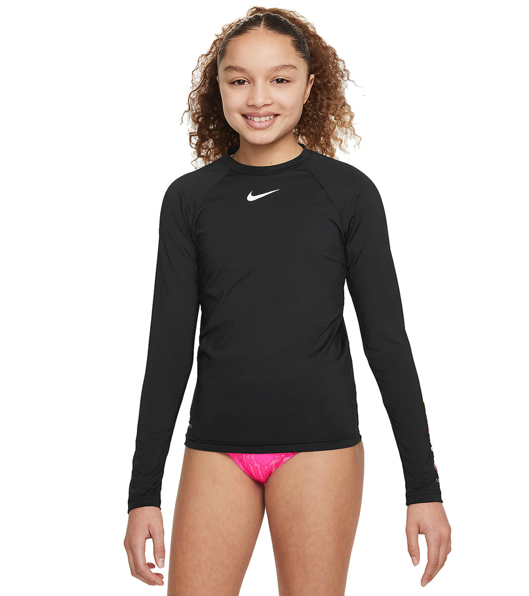 Nike Girls' Charms Long Sleeve Hydroguard (Big Kid)