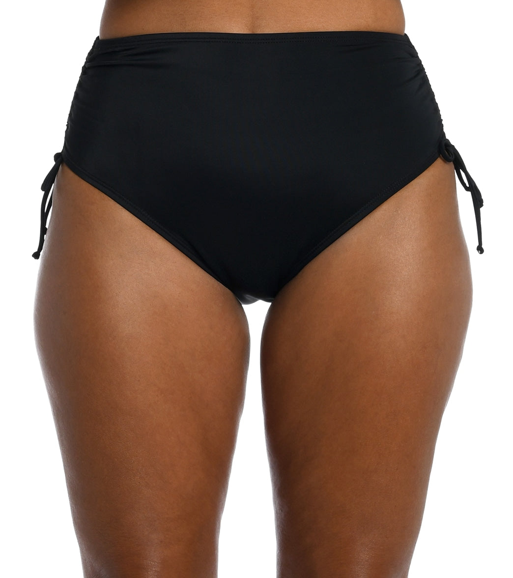 Maxine Women's Solid Adjustable Ties Full Bikini Bottom