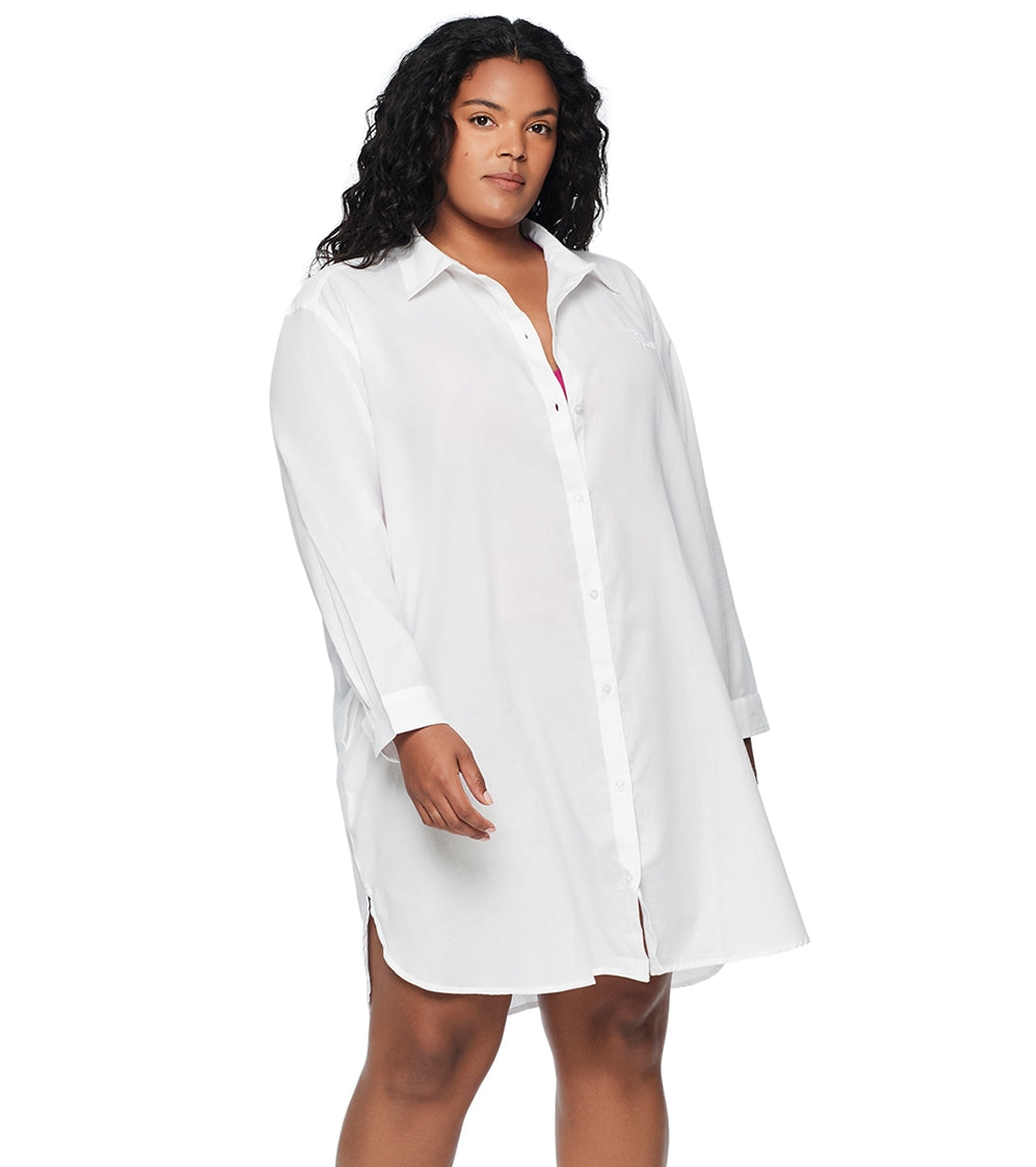 Lauren Ralph Lauren Women's Plus Size Maxi Beach Shirt