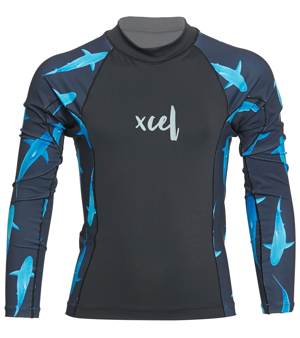 Xcel Girls' Ocean Ramsey Long Sleeve Rashguard