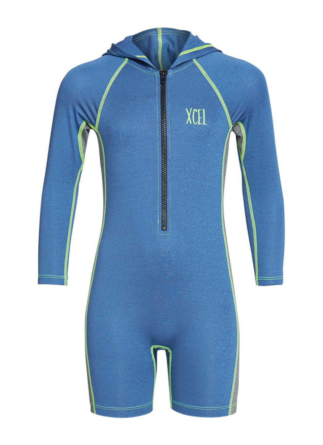 Xcel Premium Stretch Long Sleeve Front Zip Hooded UPF 50 Sunsuit (Toddler, Little Kid)