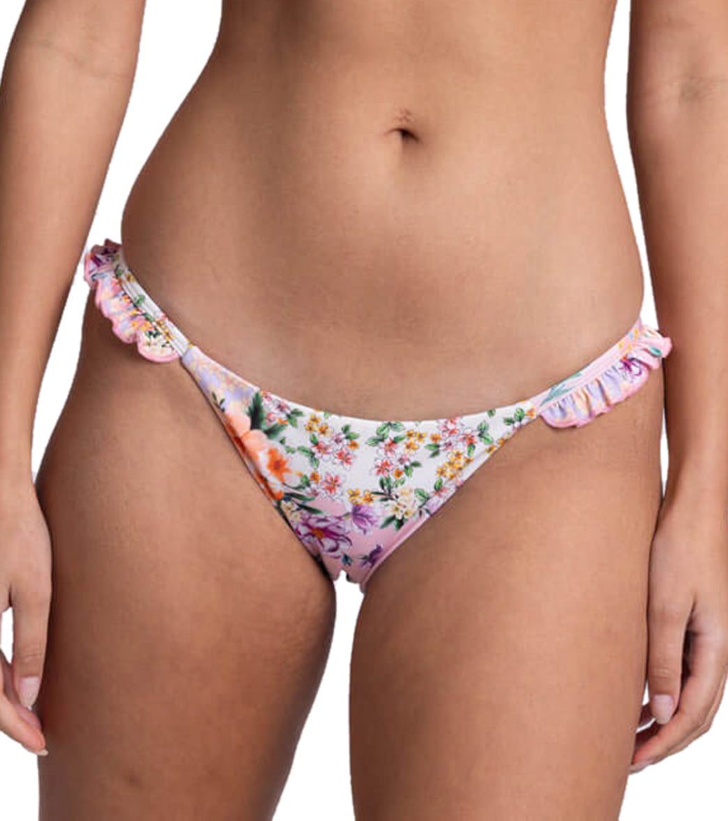 JOLYN Women's Karlee Cottage Patch Side Ruffles Low Rise Bikini Bottom