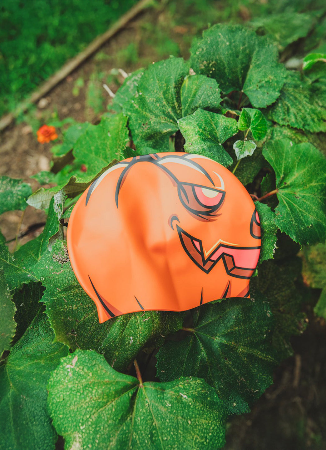 Sporti Pumpkin Head Silicone Swim Cap