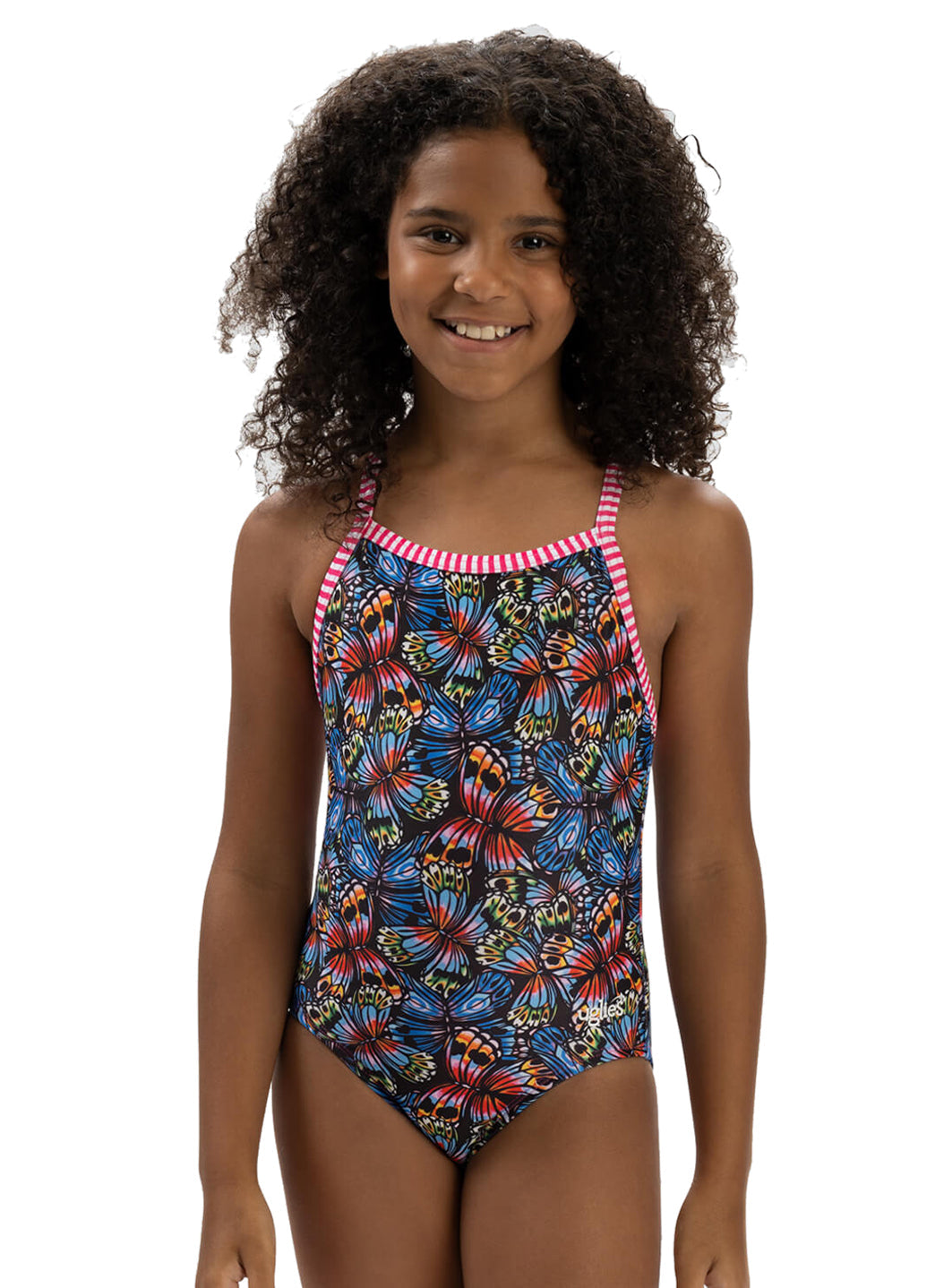 Dolfin Uglies Girls' Flutter By Print One Piece Swimsuit (Big Kid)