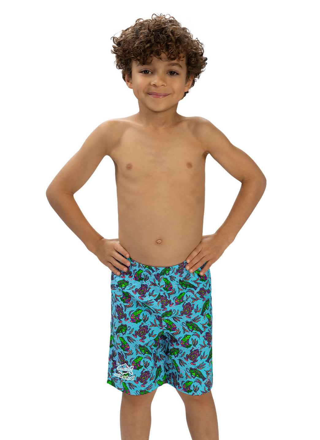 Dolfin Boys' Ribbit Swim Trunks (Toddler, Little Kid)