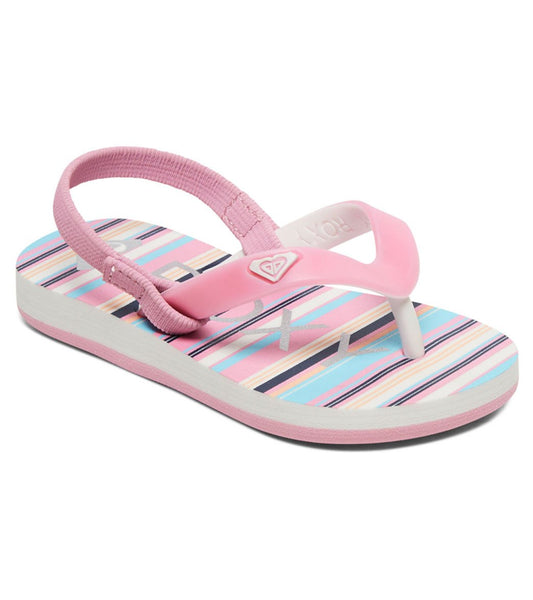 Roxy Girls' Tahiti VI Sandal (Toddler) Pinstripe