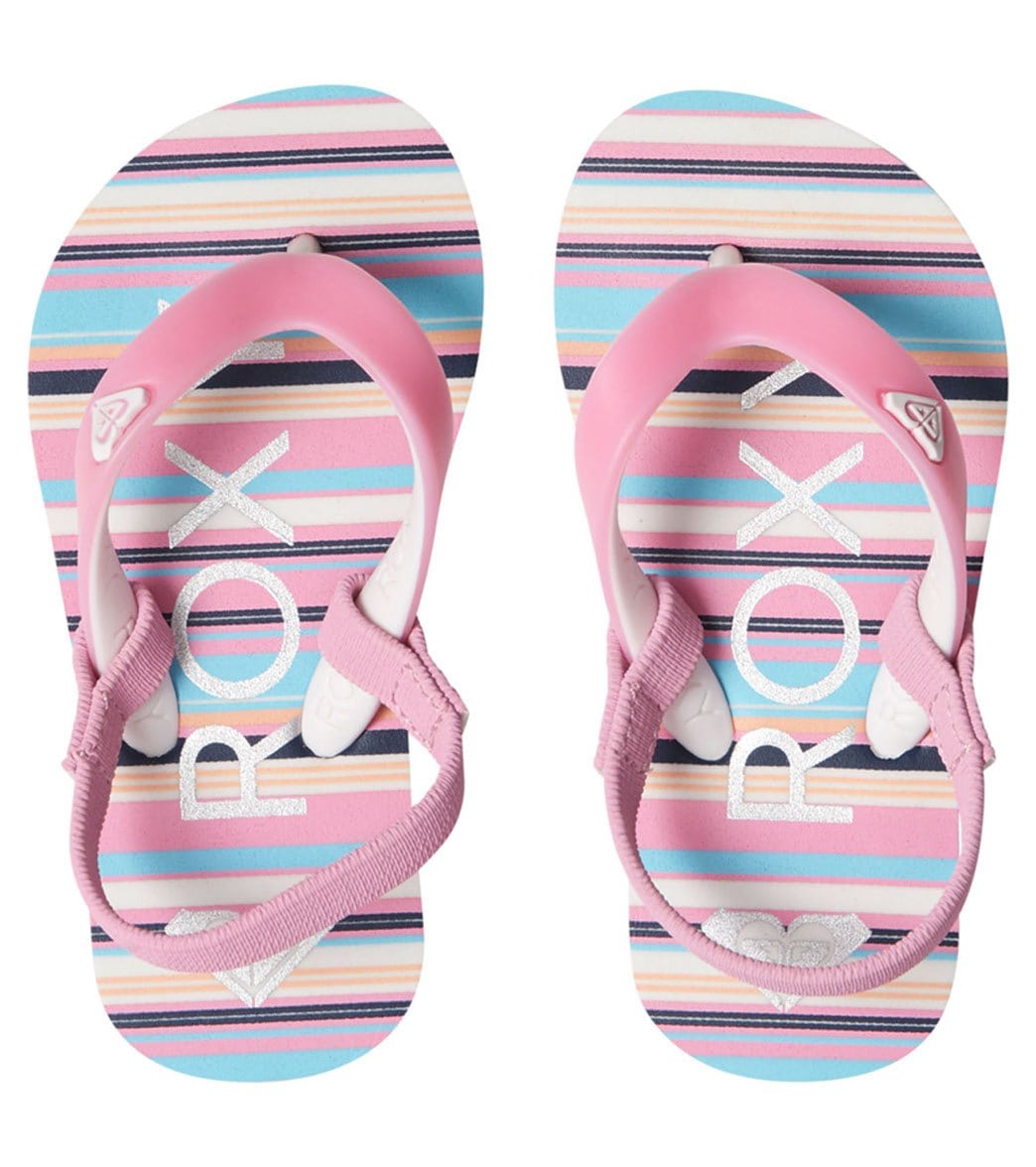 Roxy Girls' Tahiti VI Sandal (Toddler) Pinstripe