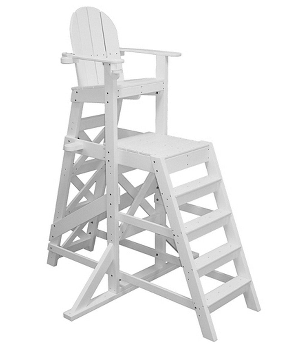 Tailwind Tall Recycled Plastic Lifeguard Chair w/Front Ladder