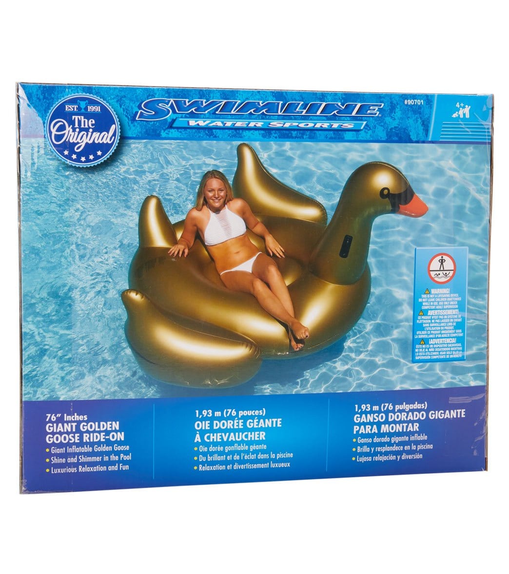 Swimline Giant Golden Goose Ride-On Lounger