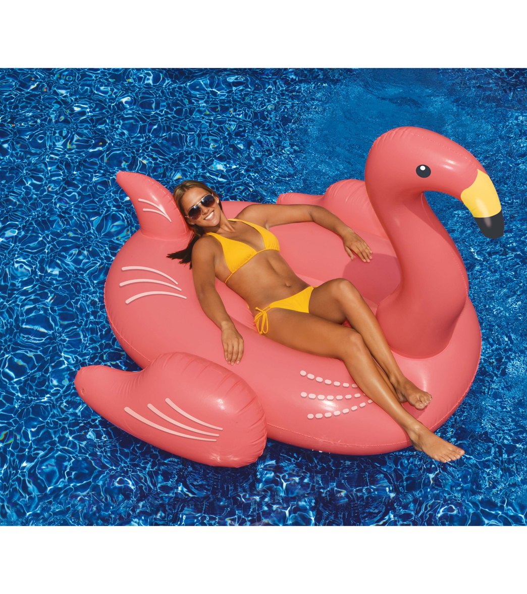 Swimline 78" Inflatable Giant Flamingo Ride-On Pool Float
