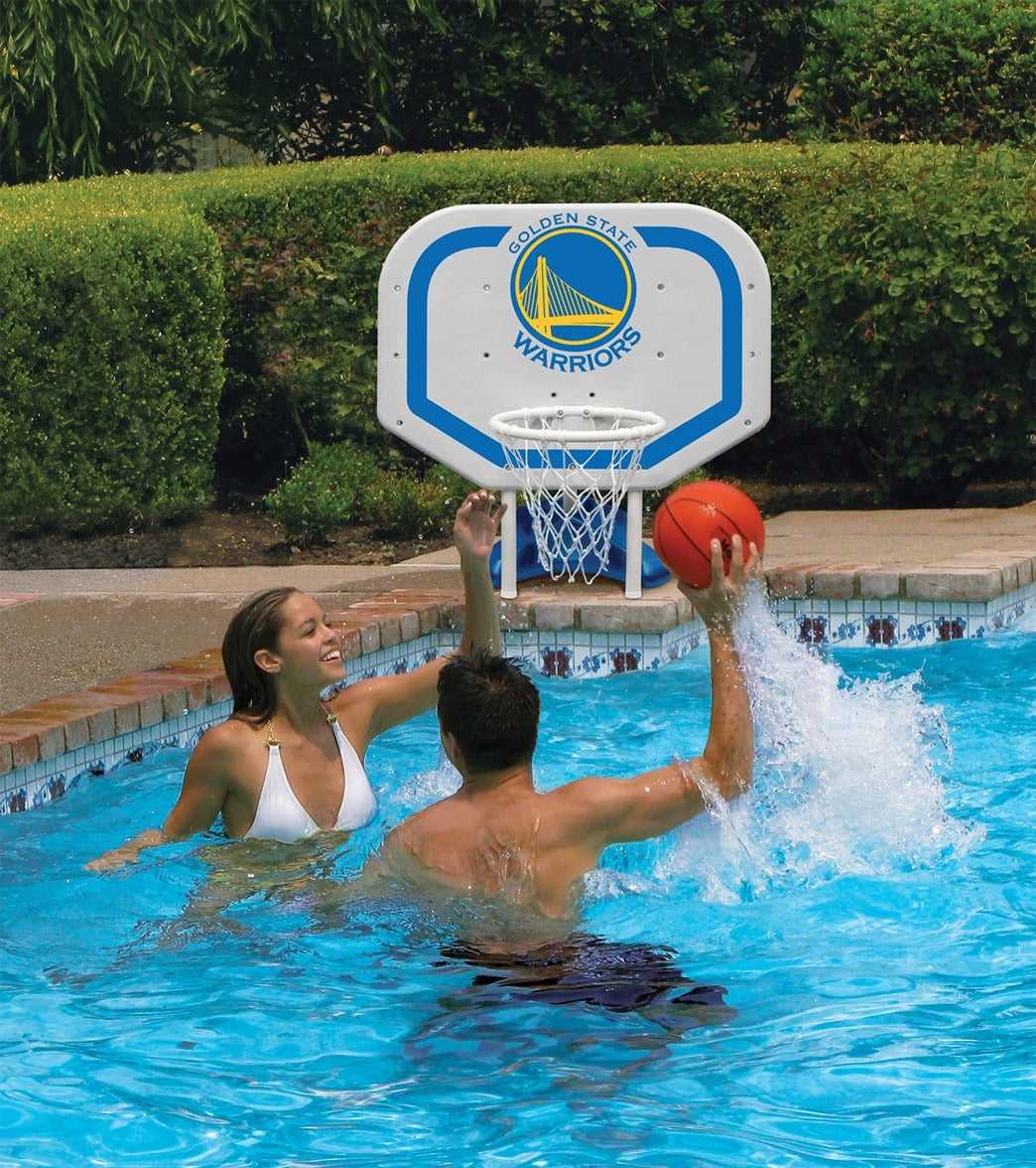 Poolmaster Golden State Warriors NBA Pro Rebounder Style Poolside Basketball Game