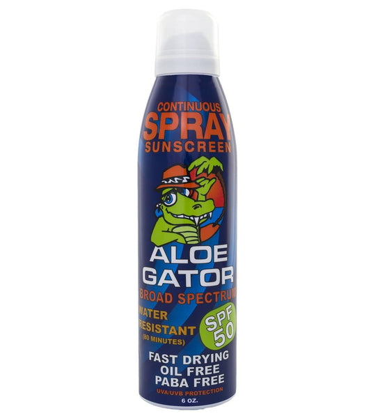 Aloe Gator SPF 50 Adult Continuous Spray 6 oz Sunscreen