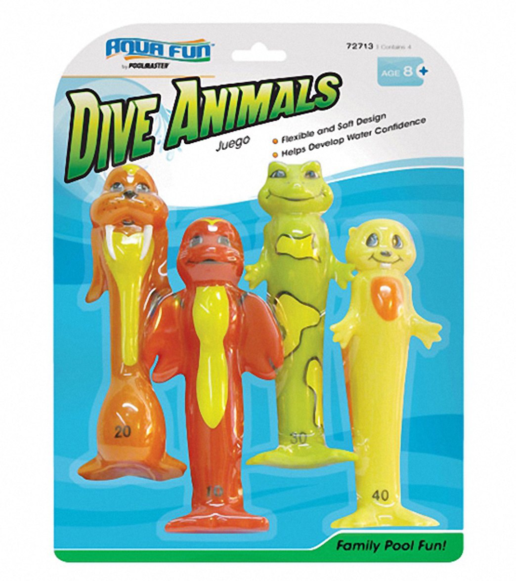 Poolmaster Soft Funny Dive Animals (Set of 4)