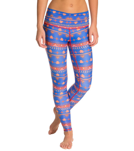 Teeki Choose Roses Blue Yoga Leggings