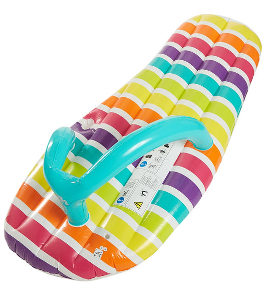 ClubSwim Rainbow Flip Flop Inflatable Pool Float Lounger 60"