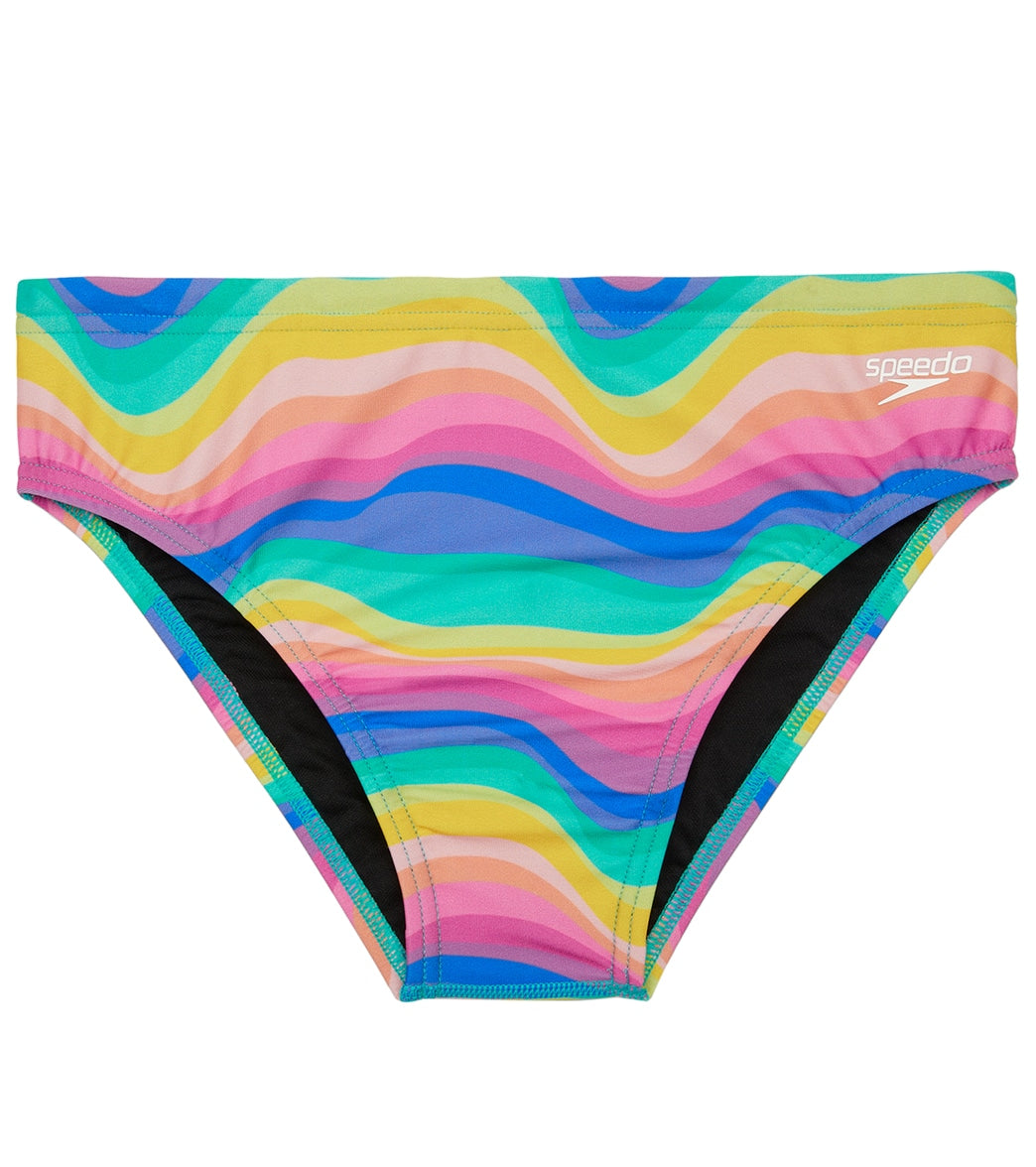 Speedo Vibe Men's Printed One Brief Swimsuit Rainbow Wave