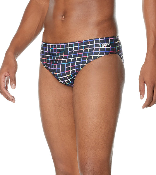 Speedo Vibe Men's Printed One Brief Swimsuit Square Pegs