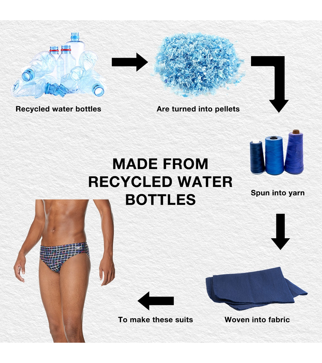 Speedo Vibe Men's Printed One Brief Swimsuit Square Pegs