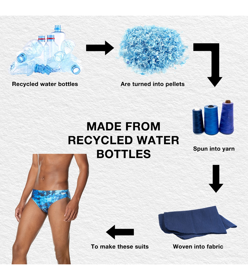 Speedo Vibe Men's Printed One Brief Swimsuit Washed Tie Dye