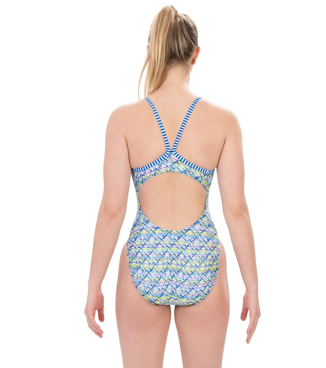 Dolfin Uglies Women's V-2 Back One Piece Swimsuit Technodreams