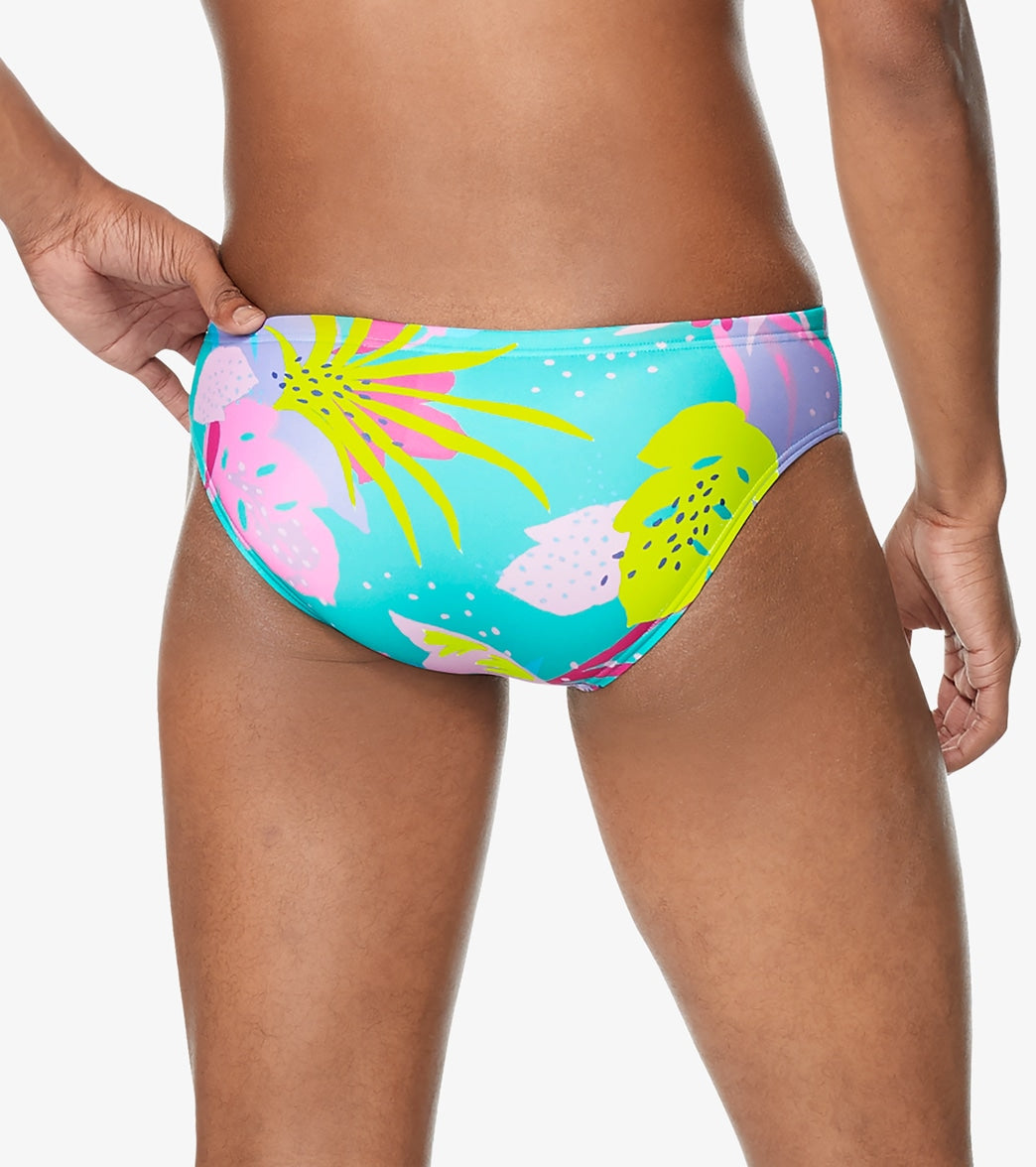 Speedo Vibe Men's Printed One Brief Swimsuit Floating Floral