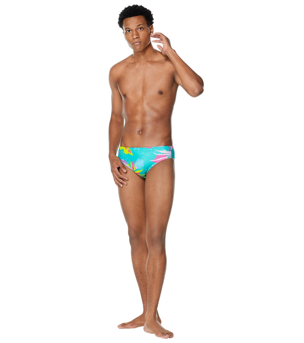 Speedo Vibe Men's Printed One Brief Swimsuit Floating Floral