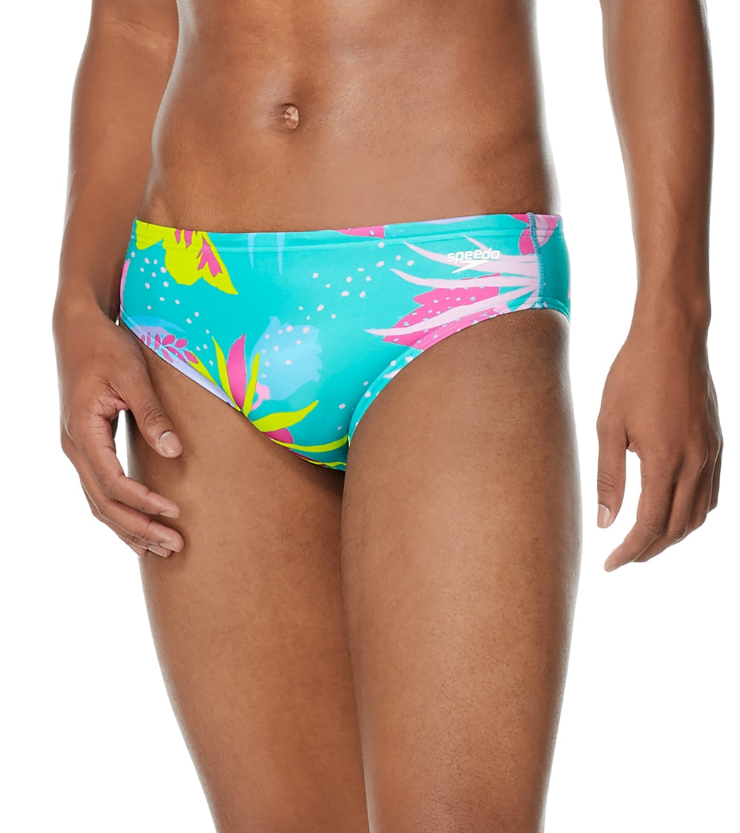Speedo Vibe Men's Printed One Brief Swimsuit Floating Floral